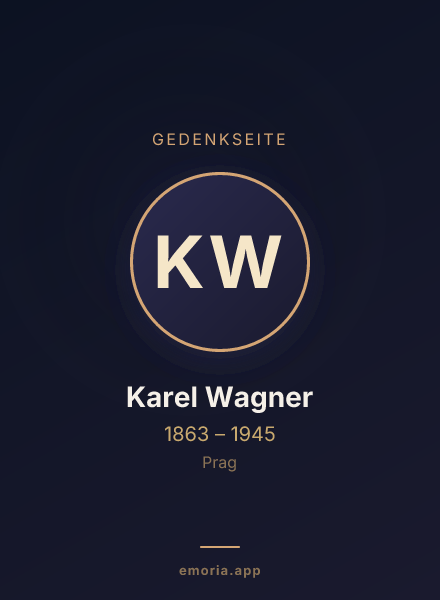 Gedenkportrait von Karel Wagner