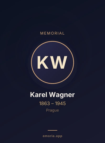Memorial portrait of Karel Wagner