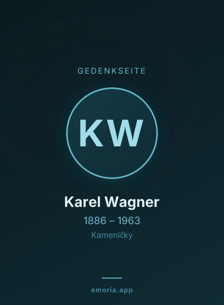 Gedenkportrait von Karel Wagner