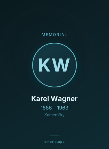 Memorial portrait of Karel Wagner
