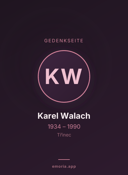 Gedenkportrait von Karel Walach