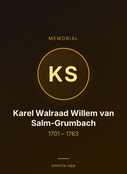 Memorial portrait of Karel Walraad Willem van Salm-Grumbach