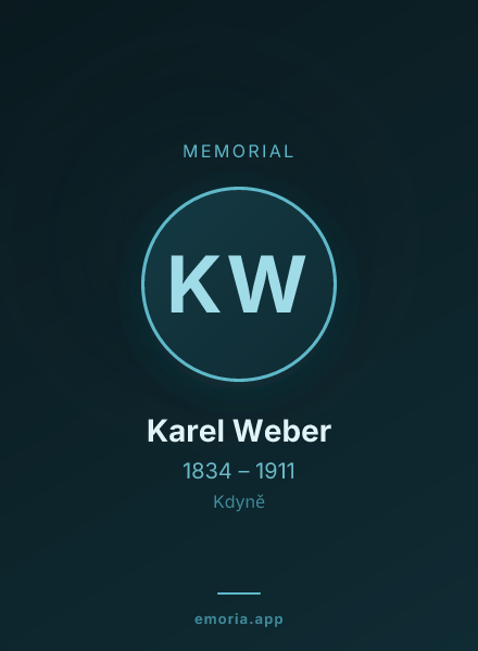 Memorial portrait of Karel Weber