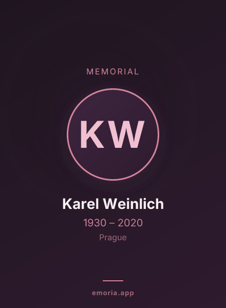 Memorial portrait of Karel Weinlich