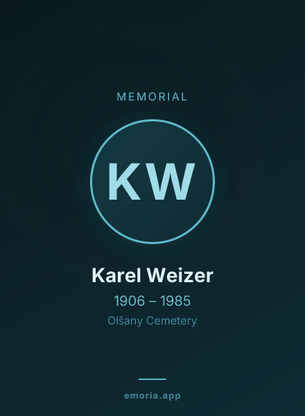 Memorial portrait of Karel Weizer