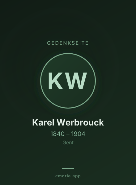 Gedenkportrait von Karel Werbrouck