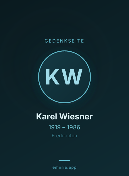 Gedenkportrait von Karel Wiesner