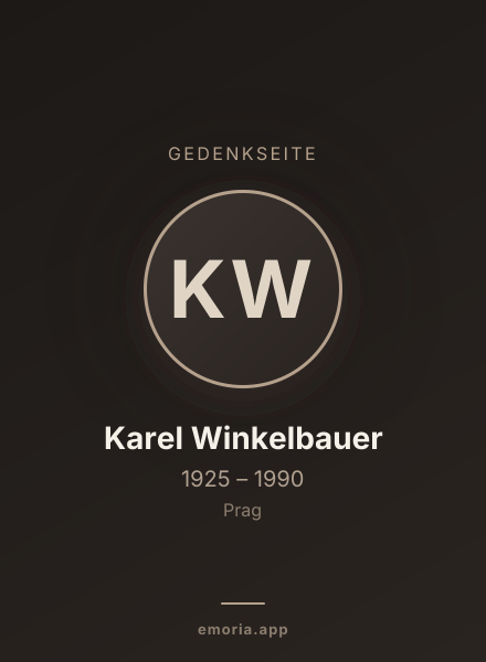 Gedenkportrait von Karel Winkelbauer