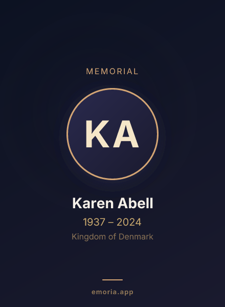 Memorial portrait of Karen Abell