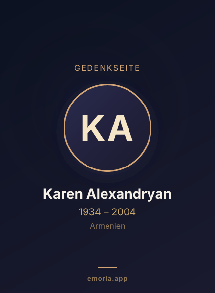 Gedenkportrait von Karen Alexandryan