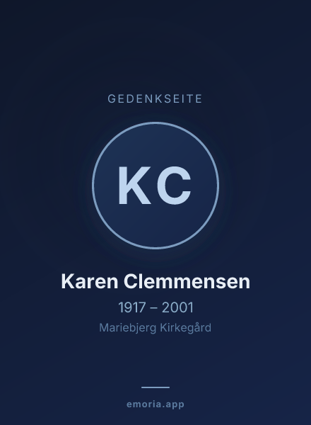 Gedenkportrait von Karen Clemmensen