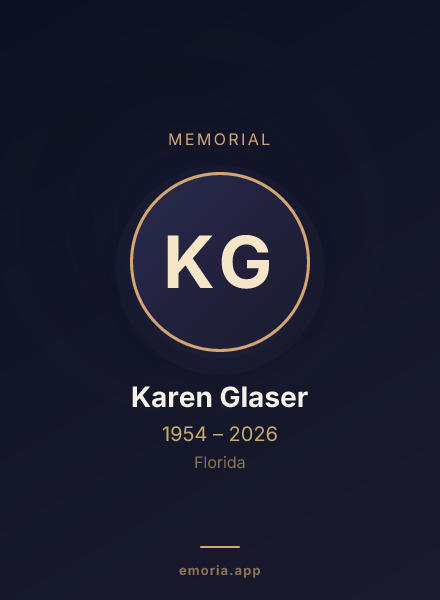 Memorial portrait of Karen Glaser