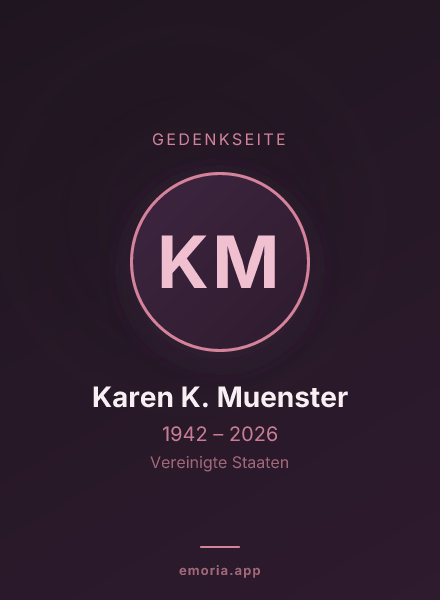 Gedenkportrait von Karen K. Muenster