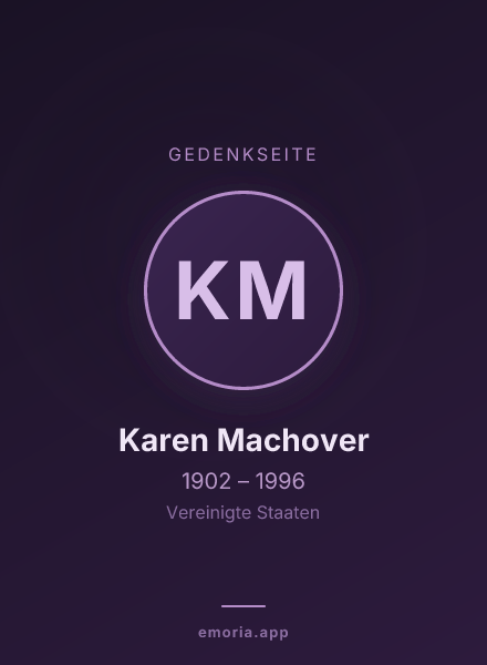 Gedenkportrait von Karen Machover