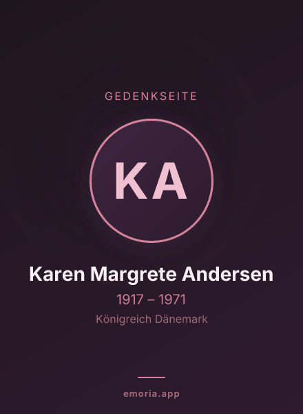 Gedenkportrait von Karen Margrete Andersen