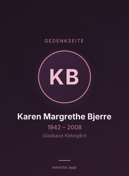 Gedenkportrait von Karen Margrethe Bjerre