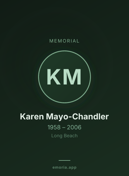 Memorial portrait of Karen Mayo-Chandler