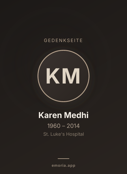 Gedenkportrait von Karen Medhi