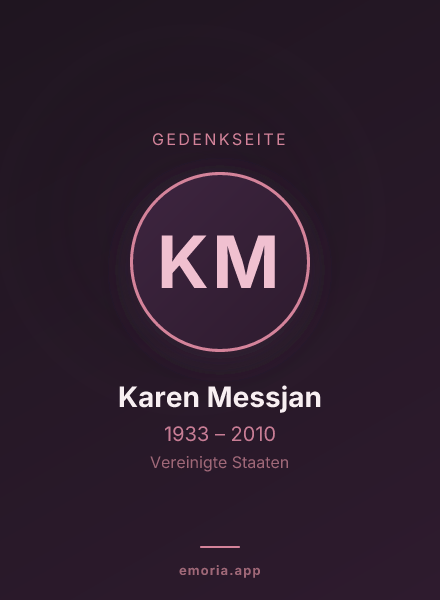 Gedenkportrait von Karen Messjan