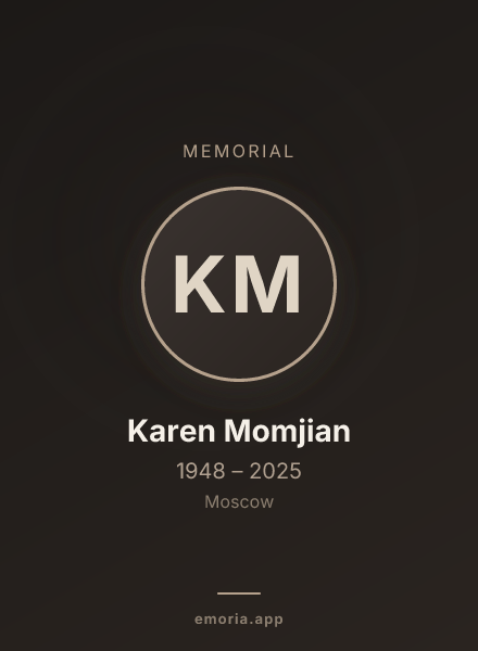 Memorial portrait of Karen Momjian