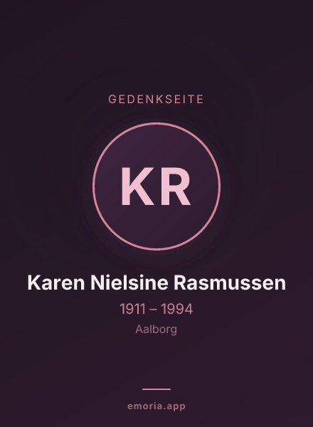 Gedenkportrait von Karen Nielsine Rasmussen
