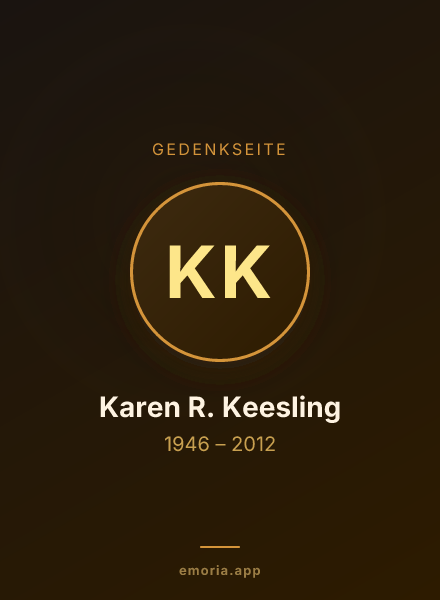 Gedenkportrait von Karen R. Keesling