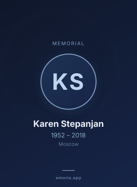 Memorial portrait of Karen Stepanjan