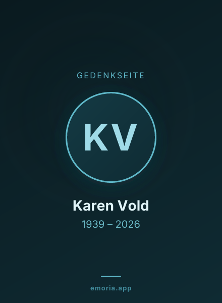 Gedenkportrait von Karen Vold