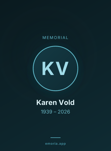 Memorial portrait of Karen Vold