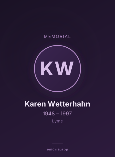 Memorial portrait of Karen Wetterhahn