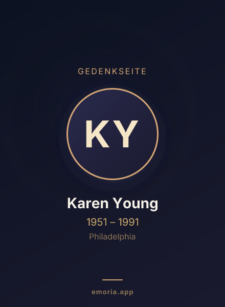 Gedenkportrait von Karen Young