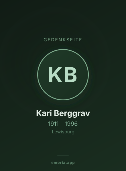 Gedenkportrait von Kari Berggrav
