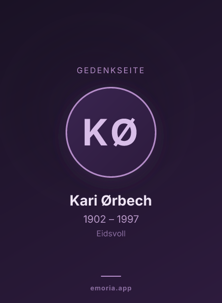 Gedenkportrait von Kari Ørbech