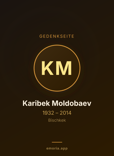 Gedenkportrait von Karibek Moldobaev