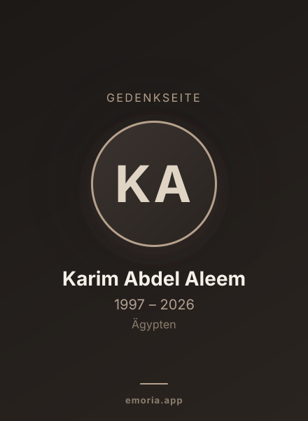 Gedenkportrait von Karim Abdel Aleem