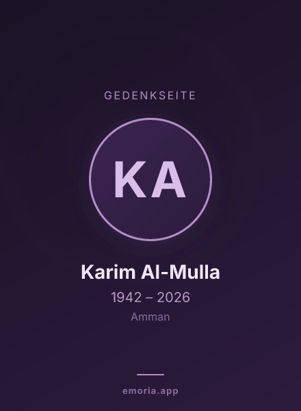 Gedenkportrait von Karim Al-Mulla
