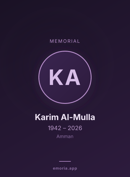 Memorial portrait of Karim Al-Mulla