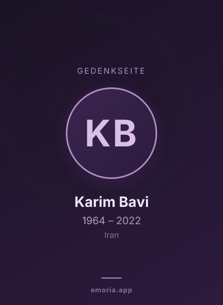 Gedenkportrait von Karim Bavi
