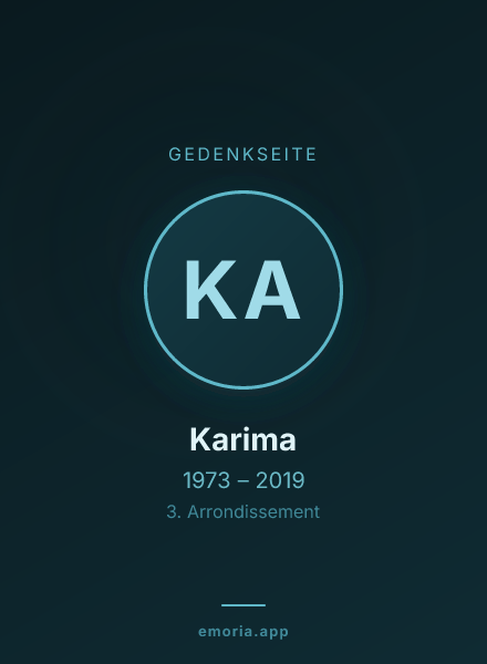 Gedenkportrait von Karima