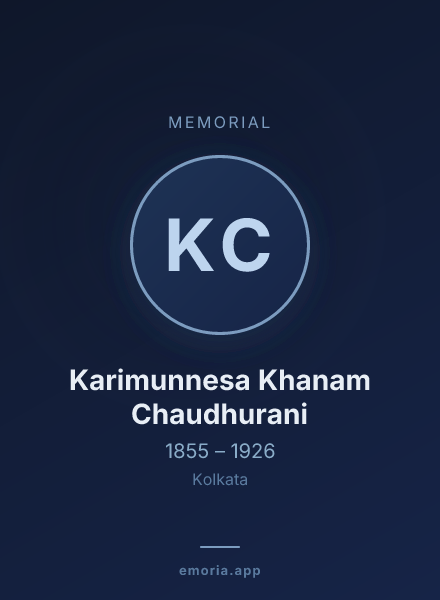 Memorial portrait of Karimunnesa Khanam Chaudhurani
