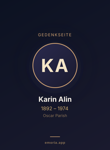 Gedenkportrait von Karin Alin
