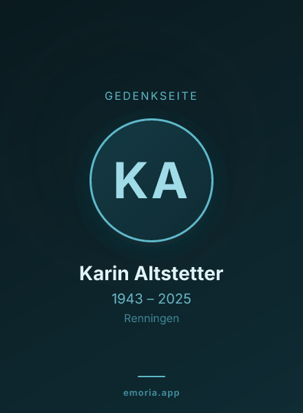 Gedenkportrait von Karin Altstetter