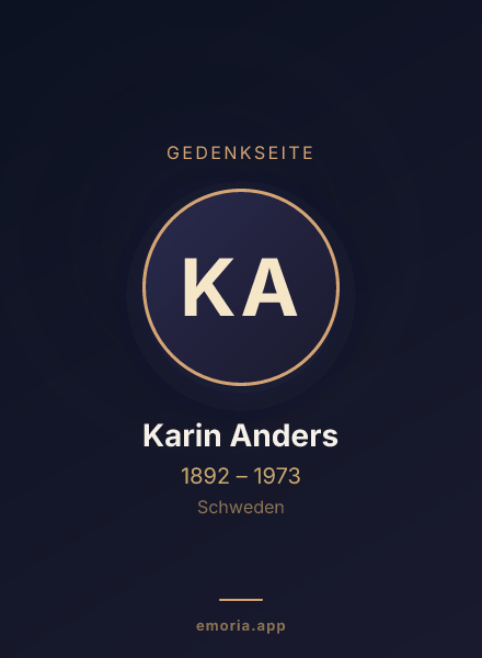 Gedenkportrait von Karin Anders