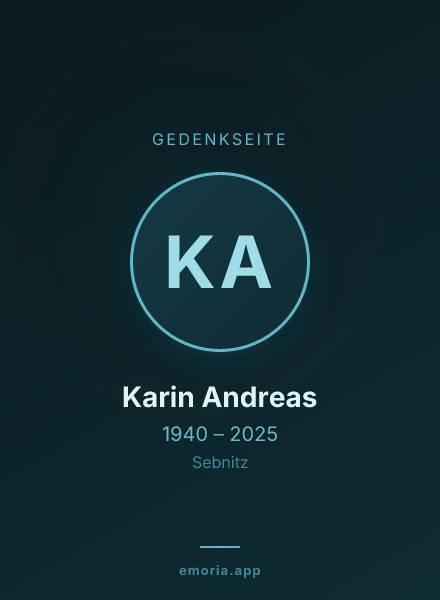 Gedenkportrait von Karin Andreas