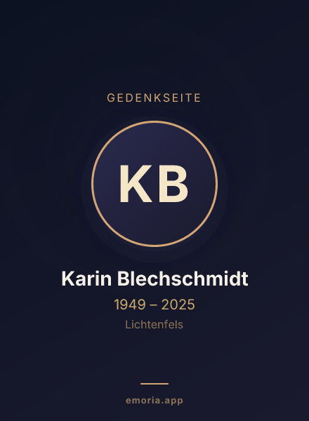 Gedenkportrait von Karin Blechschmidt