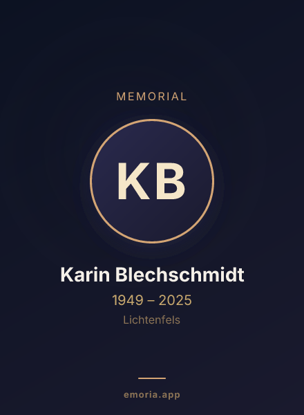 Memorial portrait of Karin Blechschmidt