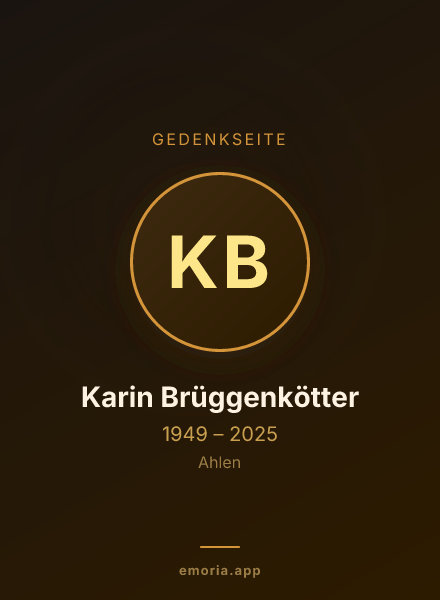 Gedenkportrait von Karin Brüggenkötter