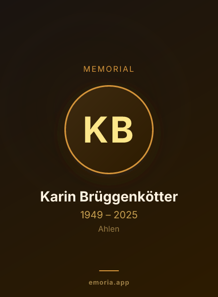 Memorial portrait of Karin Brüggenkötter