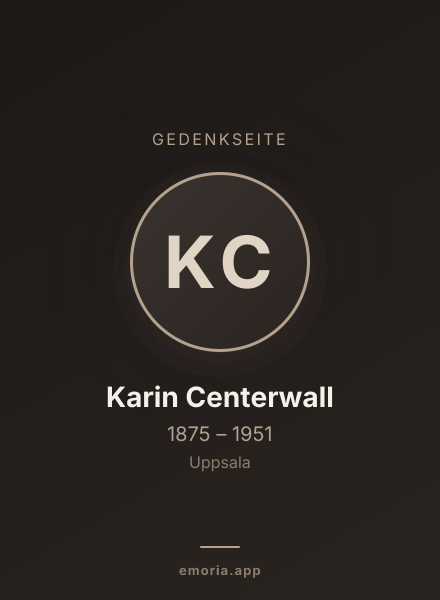 Gedenkportrait von Karin Centerwall