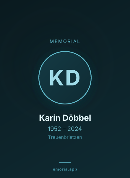 Memorial portrait of Karin Döbbel